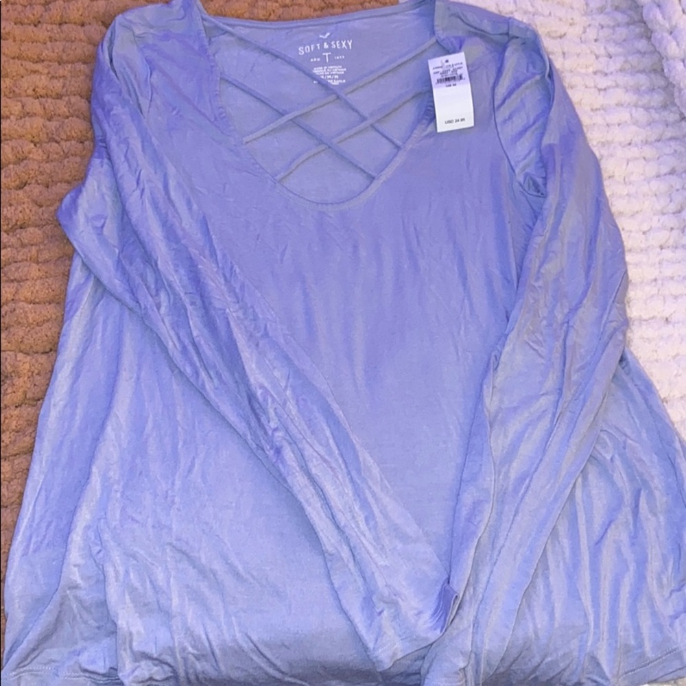 Long Sleeve cross crossed front top